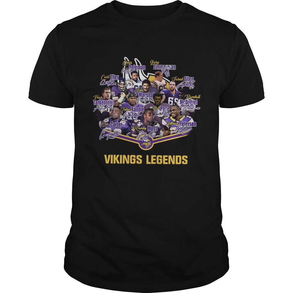 Minnesota vikings legends signatures shirt