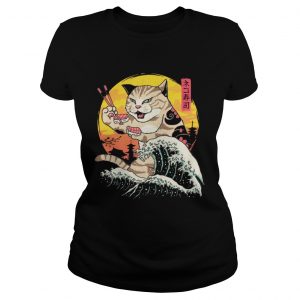 Neko sushi wave shirt womens ladies tee