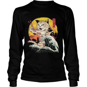 Neko sushi wave shirt womens longsleeve tee