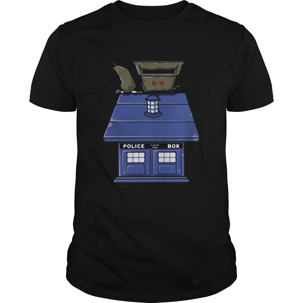 Police Box Doctor Who Snoopy Dog House shirt