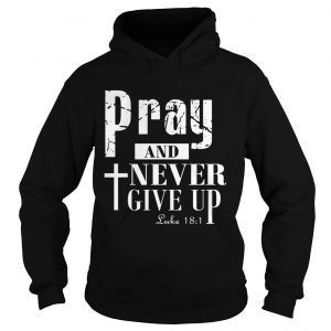 Pray and never give up hoodie