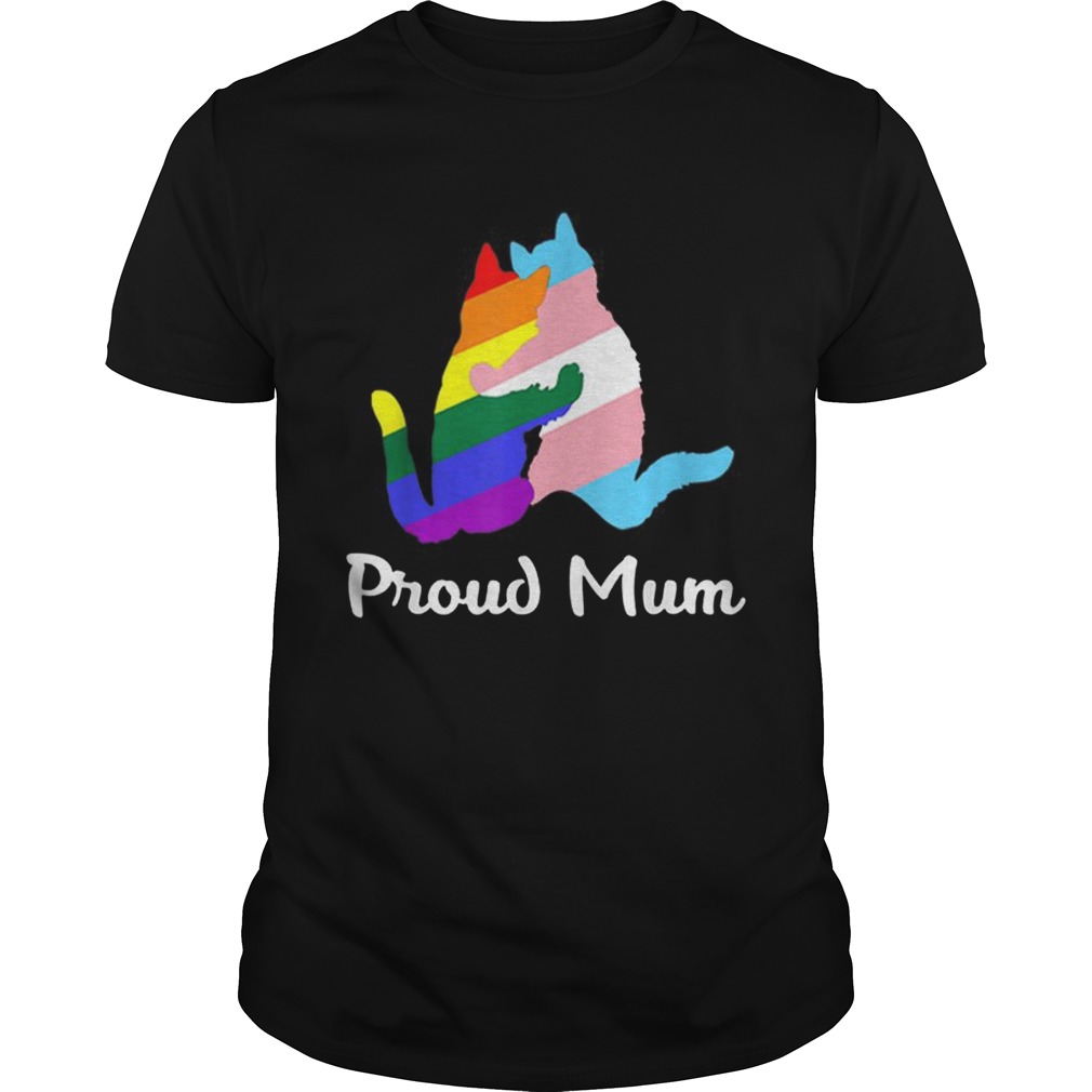 Pretty Proud Mum LGBT Gay Pride Month Rainbow Flagshirt