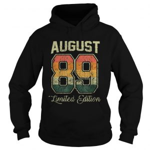 Pretty Vintage 30th Birthday August 1989 Sports Jersey hoodie