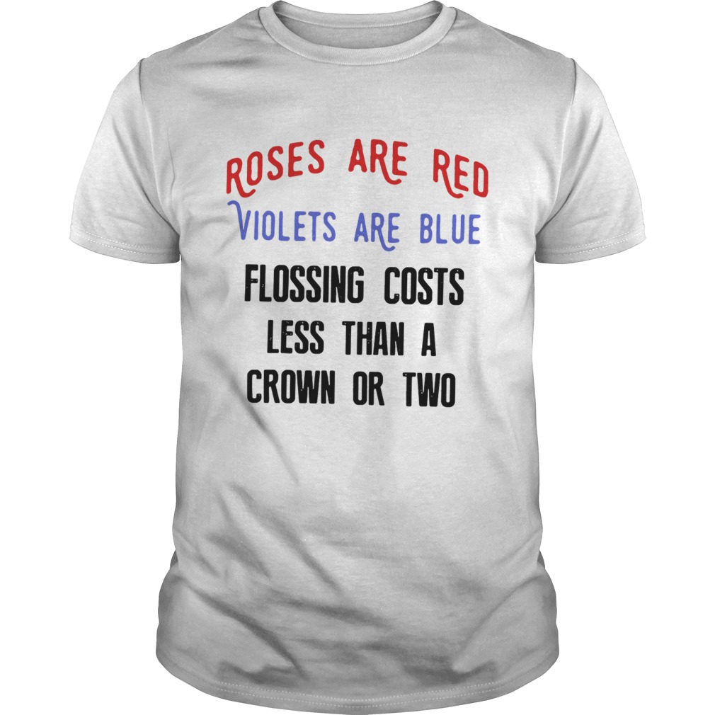 Rose are red violets are blue flossing costs less than a crown or two