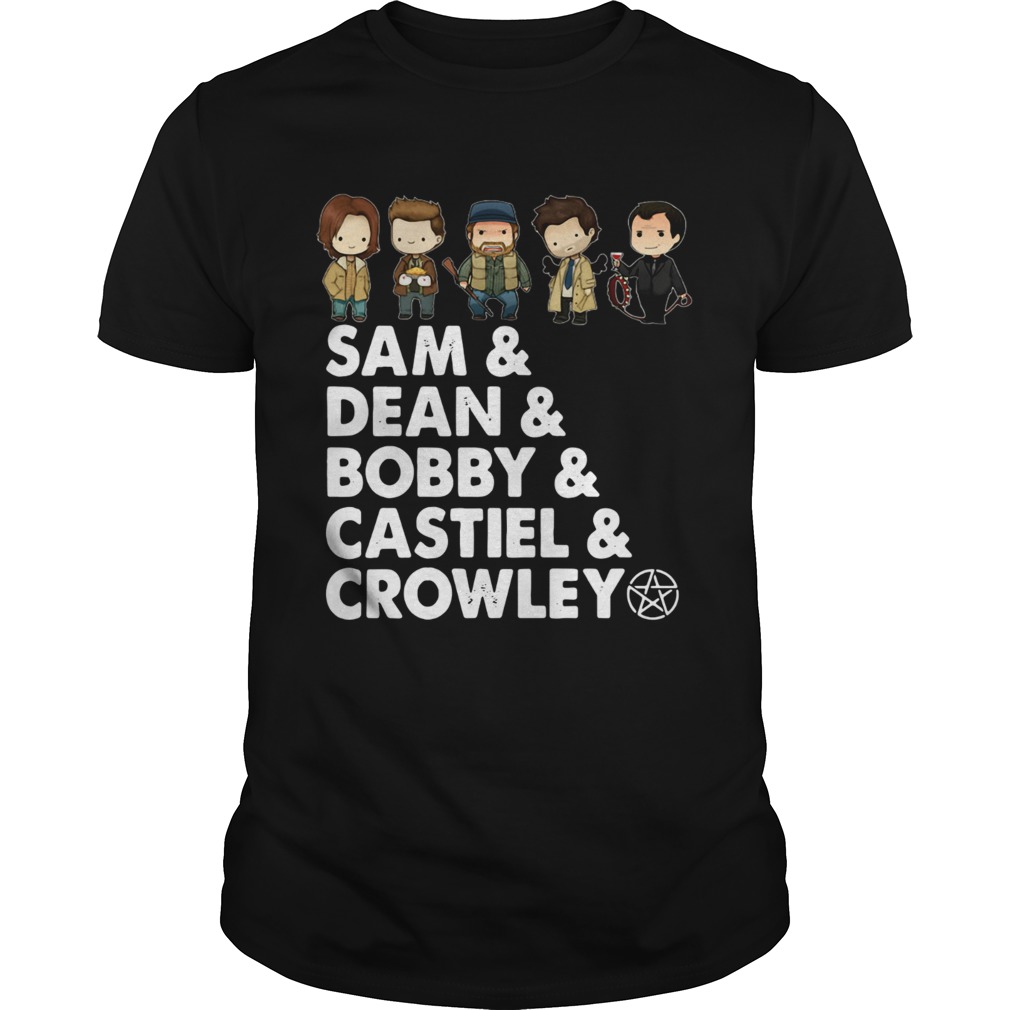 Sam Dean Bobby Castiel and Crowley shirt