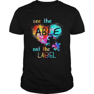 See The Able Not The Label Autism Heart Colorful Splash unisex