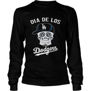 Skull dia de Los Angeles Dodgers longsleeve tee