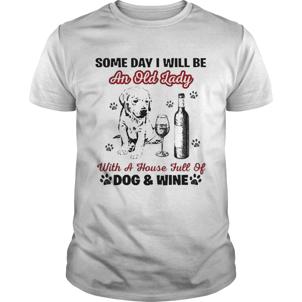 Some day I will be an old lady with a house full of dog and wine shirt