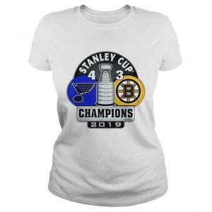 Stanley cup champions St louis blues 4 3 boston bruins ladies tee