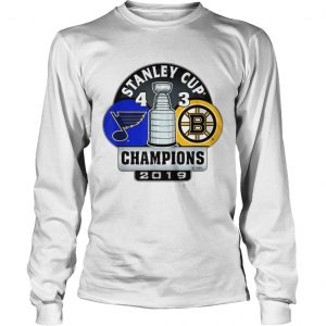 Stanley cup champions St louis blues 4 3 boston bruins longsleeve tee