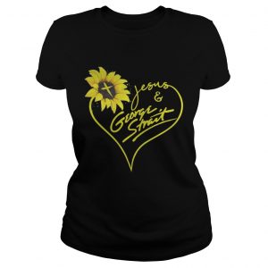 Sunflower Jesus and George Strait ladies tee