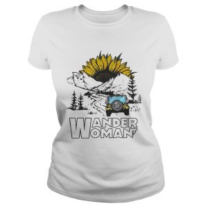 Sunflower camping jeep wander woman ladies tee