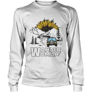 Sunflower camping jeep wander woman longsleeve tee