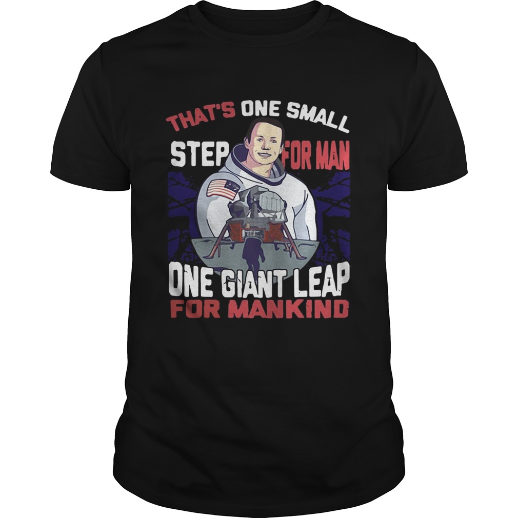 Thats one small step for man one giant leap for mankind America Flag shirt