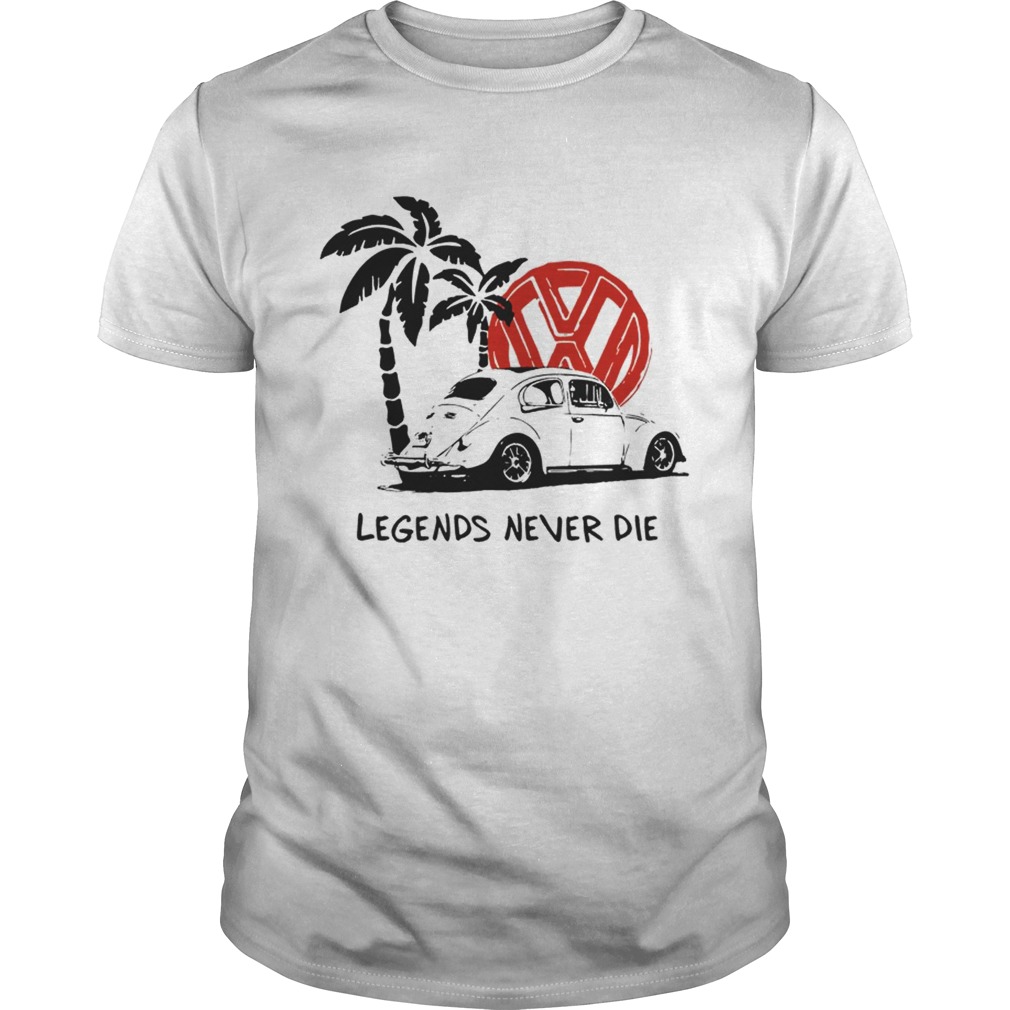 Volkswagen legends never die shirt by Tshirt