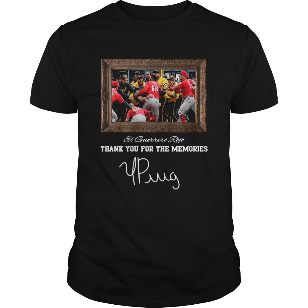 Yasiel Puig El Guerrero Rojo thank you for the memories shirt