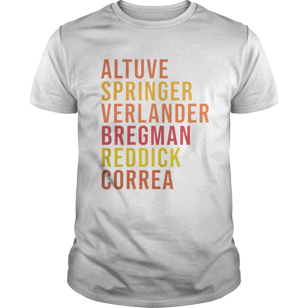 Altuve springer verlander bregman reddick correa shirt