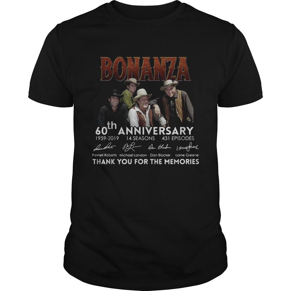 Bonanza 60th anniversary thank you for the memories shirt