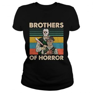 Brothers of Horror Jason Voorhees and Freddy Krueger vintage ladies tee