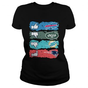 Buffalo Bills dislike New York Jets Miami Dolphins fuck New England Patriots ladies tee