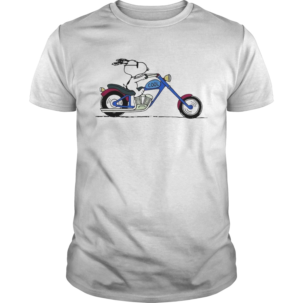 Cool Snoopy riding motorcycle Peanuts shirt