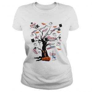 Coors Light beer tree Halloween ladies tee