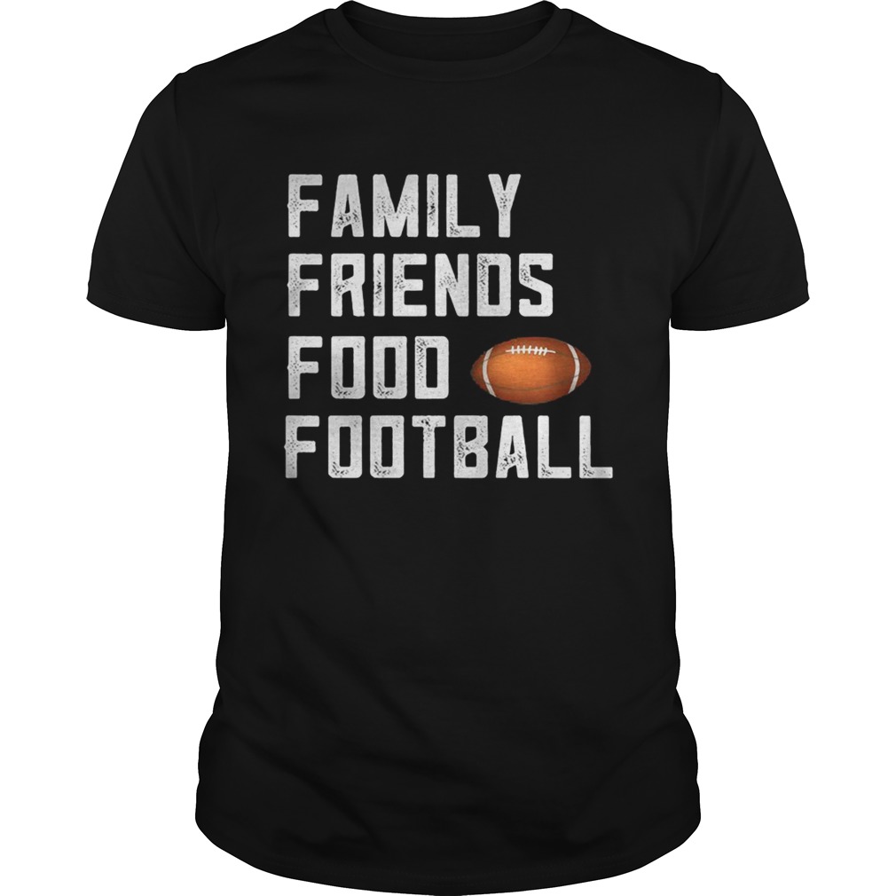 Family friends food and football shirt