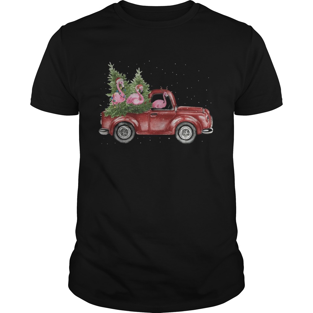 Flamingo Christmas Truck Shirt