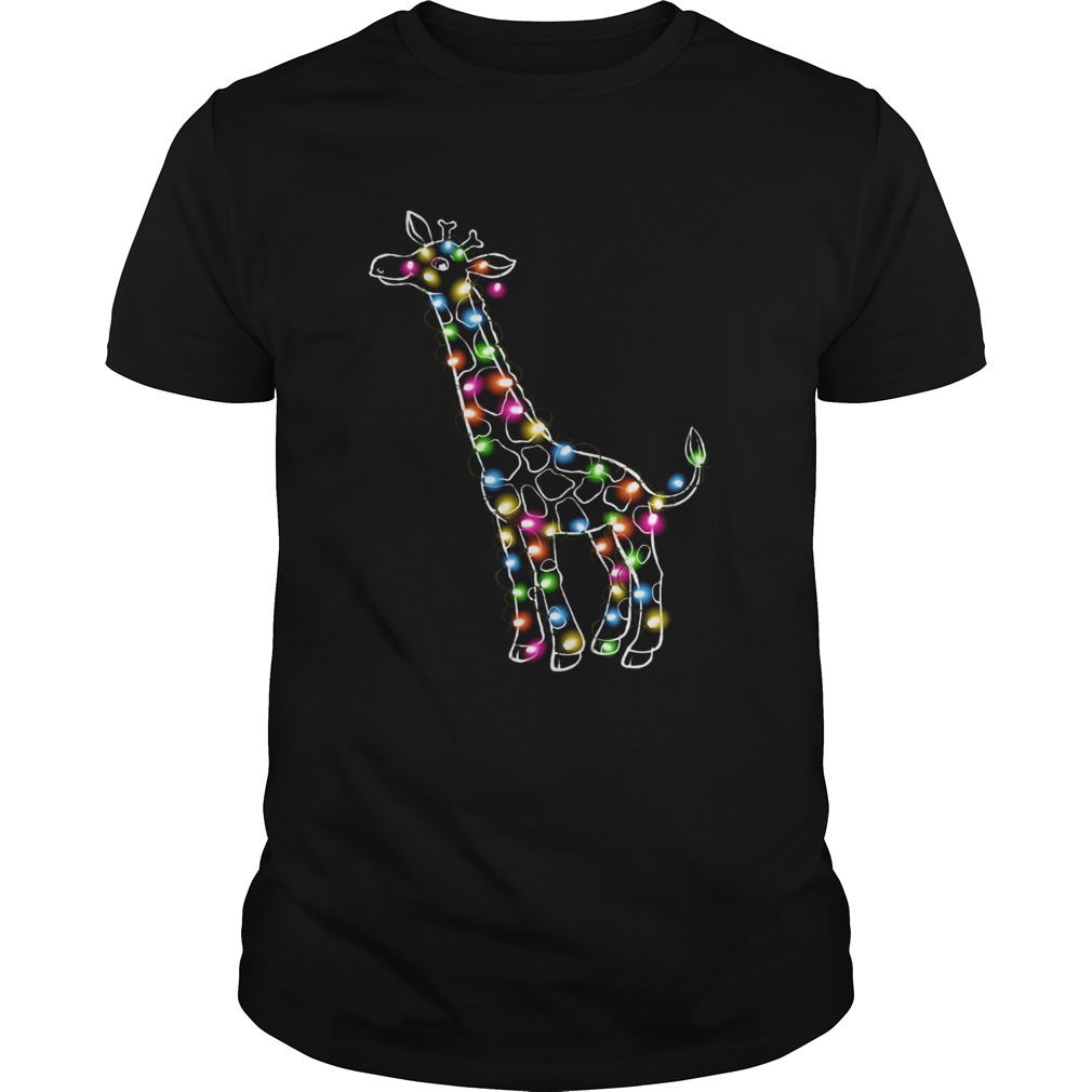 Giraffe Christmas Lights  shirt