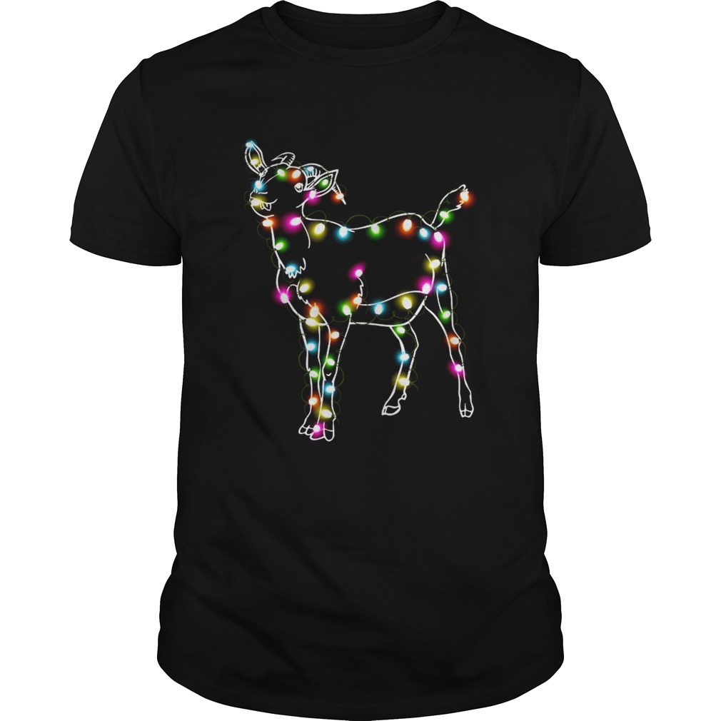 Goat Christmas lights shirt