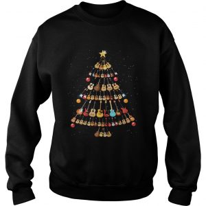 Guitar lovers Christmas tree sweatshirt