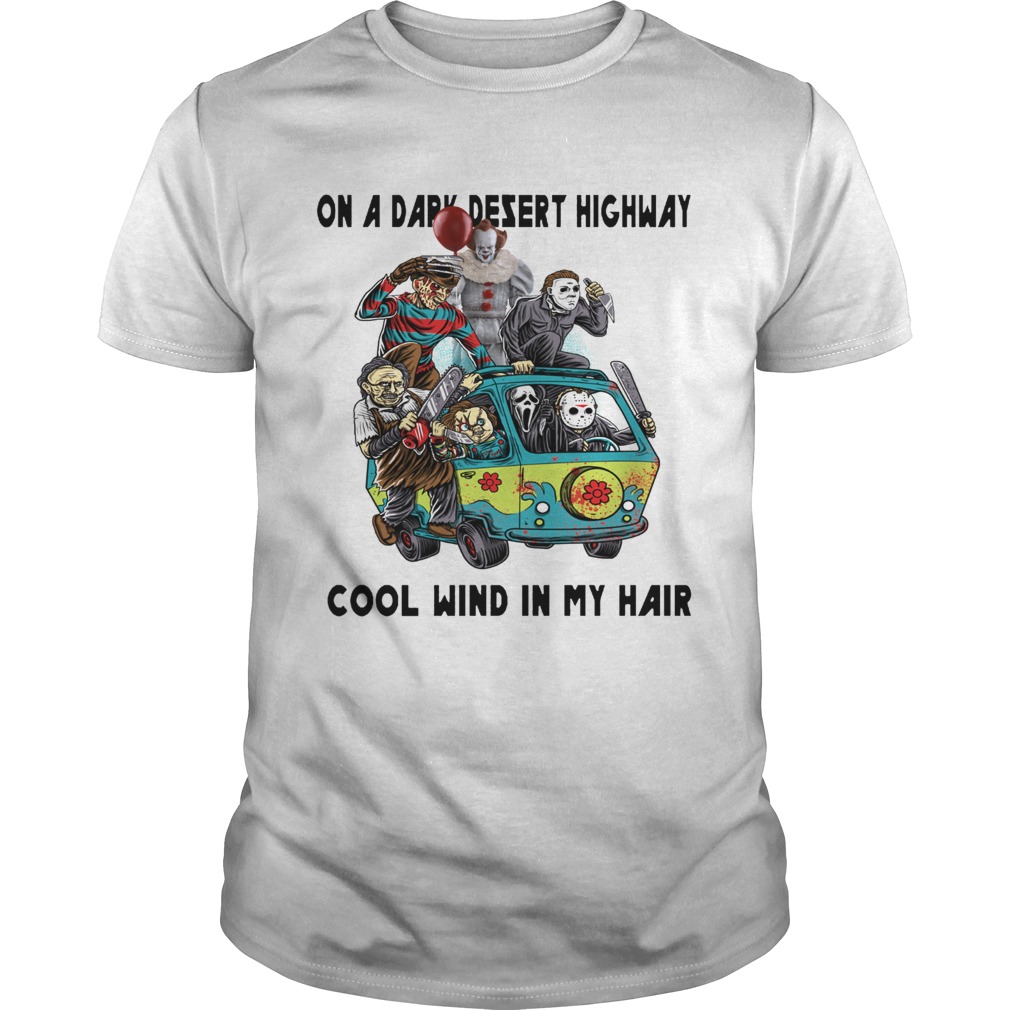 Hippie of Horror on a dark desert highway cool wind in my hair shirt