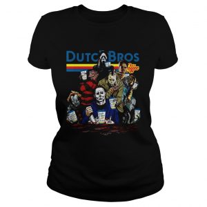 Horror Character movie Dutch Bros coffee ladiues tee