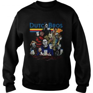 Horror Character movie Dutch Bros coffee sweatshirt