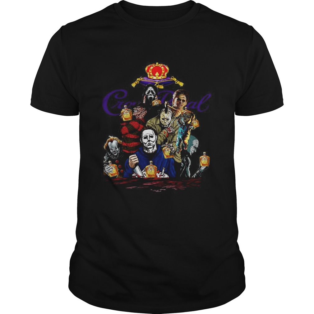 Horror character movie drink Crown Royal shirt