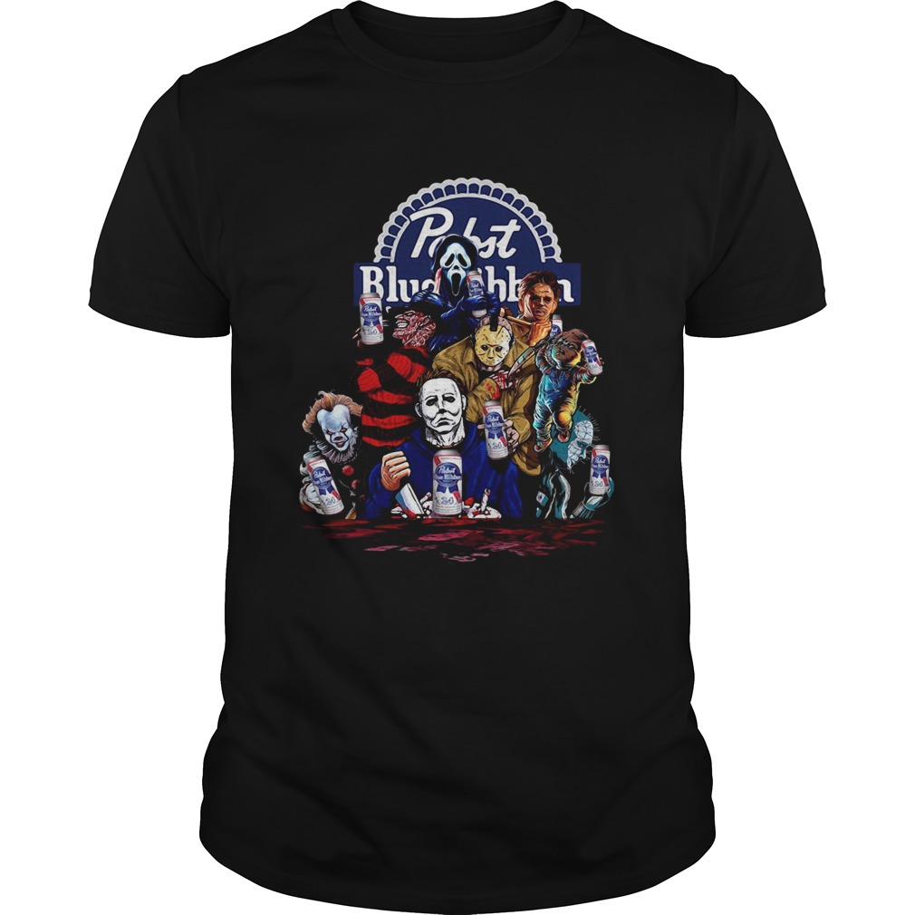 Horror characters Pabst Blue Ribbon shirt