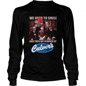 Horror characters we used to smile and then we worked at Culvers longsleeve tee