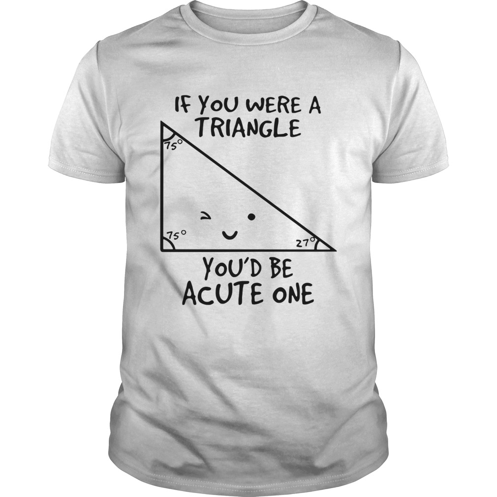 If you were a triangle youd be acute one shirt