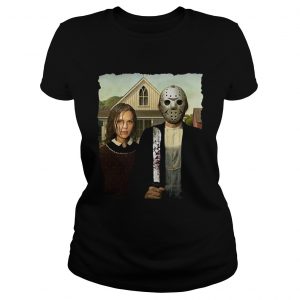 Jason Voorhees and his girlfriend American Gothic ladies tee