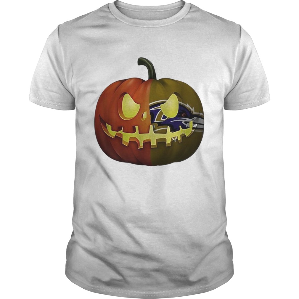 NFL Baltimore Ravens pumpkin Halloween shirt