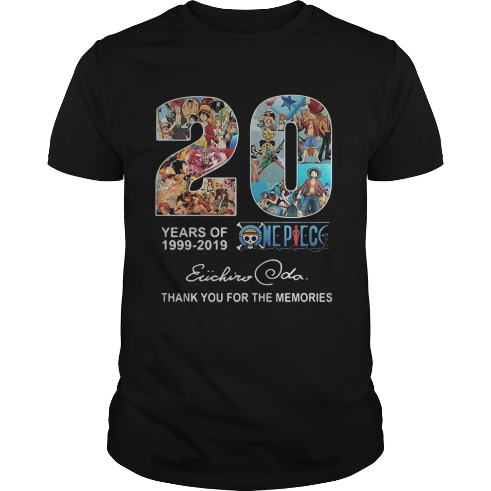 One Piece 20 years writer Eiichiro Oda signed shirt