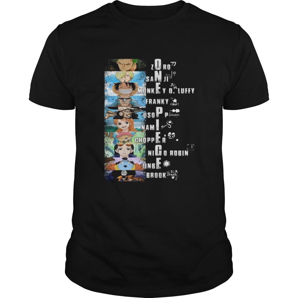 One Piece Zoro Sanji Monkey D Luffy Franky shirt