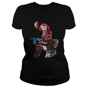 Pennywise IT Atlanta Falcons toilet ladies tee