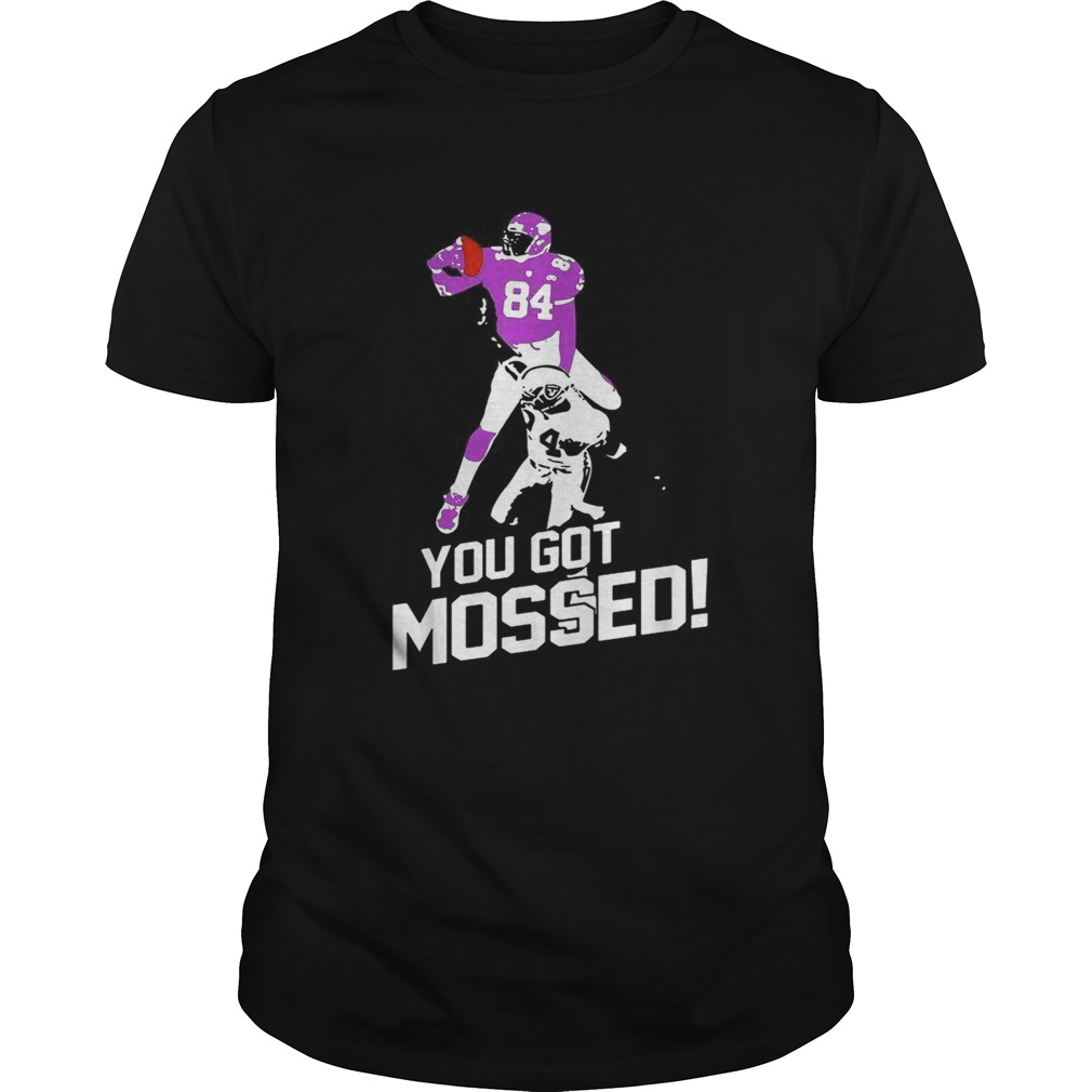 Randy Moss Over Charles Woodson you got mossed 84 shirt