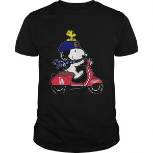 Snoopy driving Vespa Los Angeles Dodgers unisex