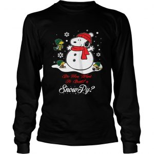 Snowman Snoopy Snowpy Christmas longsleeve tee