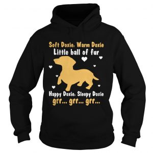 Soft Doxie Warm Doxie Little Ball Of Fur Happy Doxie Funny Dachshund Dog hoodie