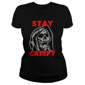 Stay Creepy skull ladies tee