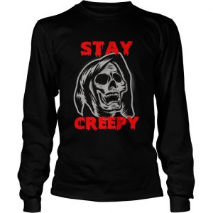 Stay Creepy skull longsleeve tee