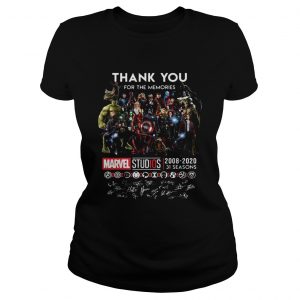 Thank you for the memories Marvel Studio all super heroes signed ladies tee